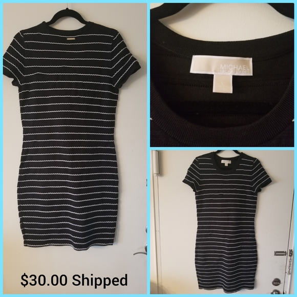 Large Michael Kors dress black and white - Picture 1 of 1